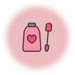 Icono de uñas con diseño temático de temporada, como Navidad o primavera