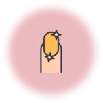 Icono representativo de servicio de manicura exclusiva y personalizada